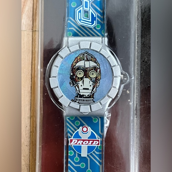 Star Wars C-3PO Watch Brand New in Package Blue Dial and Strap Bracelet - Picture 5 of 6